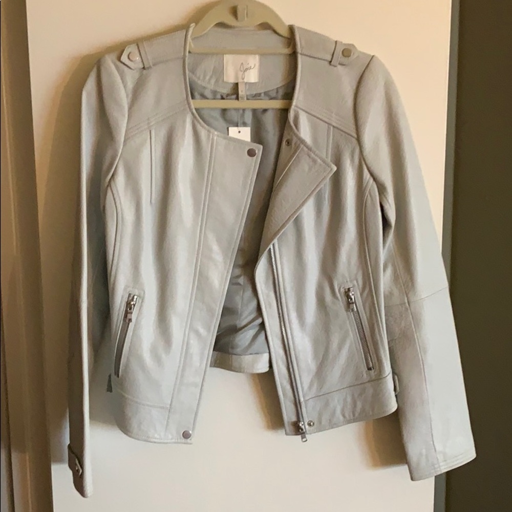 Light grey leather jacket
